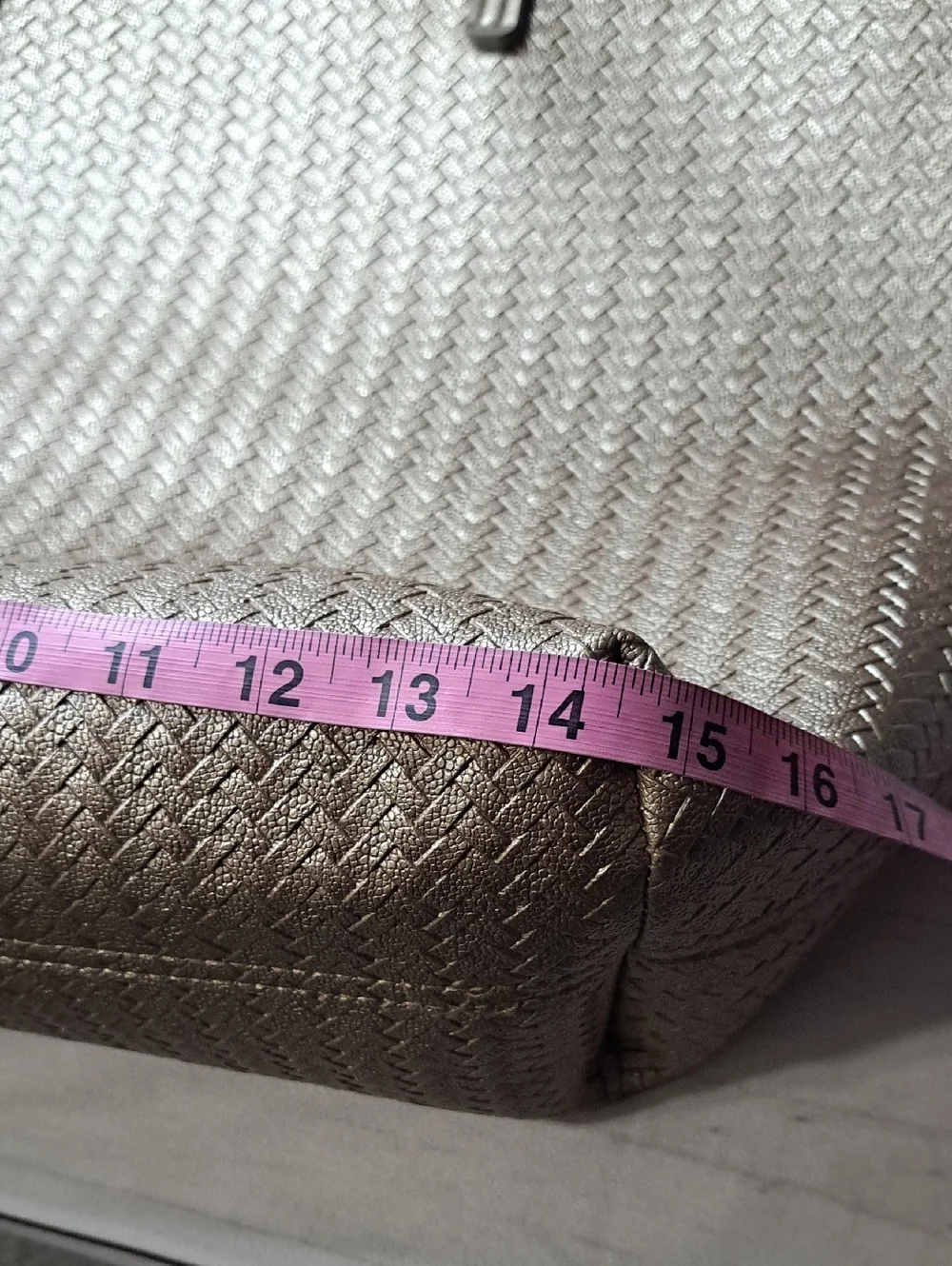 Metallic Bath And Body Works Woven Look Tote Bag